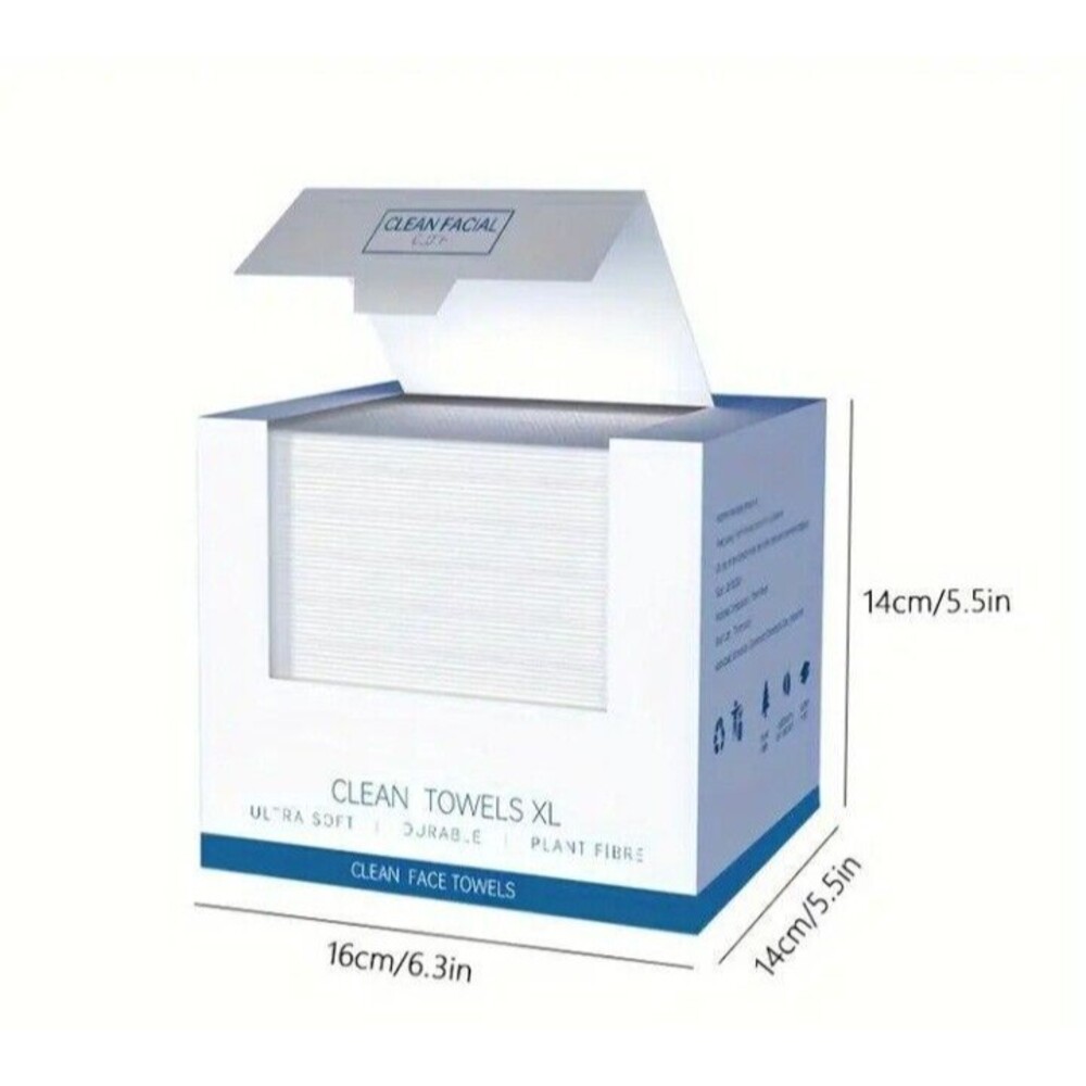 1 BOX (40 Count)-(Disposable)-(Facial Cleansing Cloths)-(XLarge)-(New)-$15.00 - Picture 2 of 7